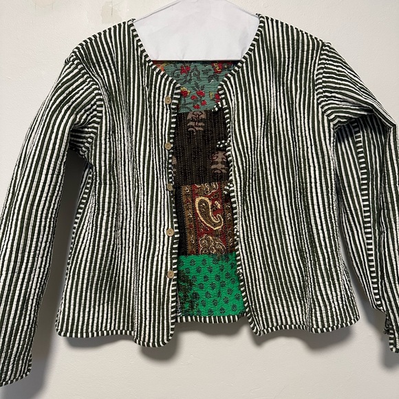 Handmade Patchwork Multicolor Women's jacket - Picture 3 of 4